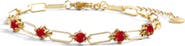Mint & Lily Paperclip Bracelet with Gemstone Accents