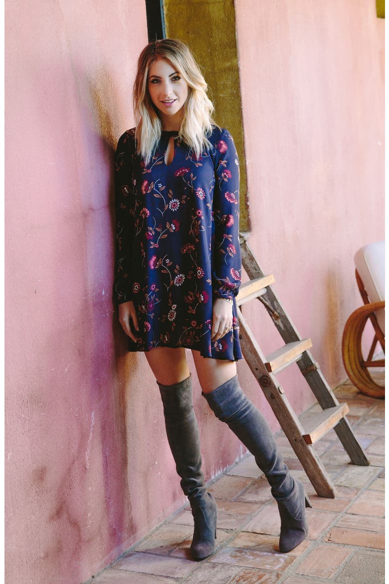 'Hazel' Long Sleeve Shift Dress, Alternate, color, GYPSY SOUL