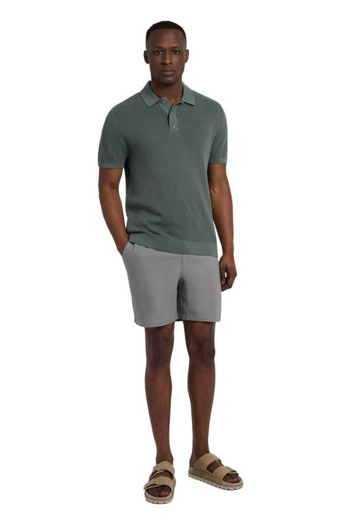 Cotton Textured Knit Polo