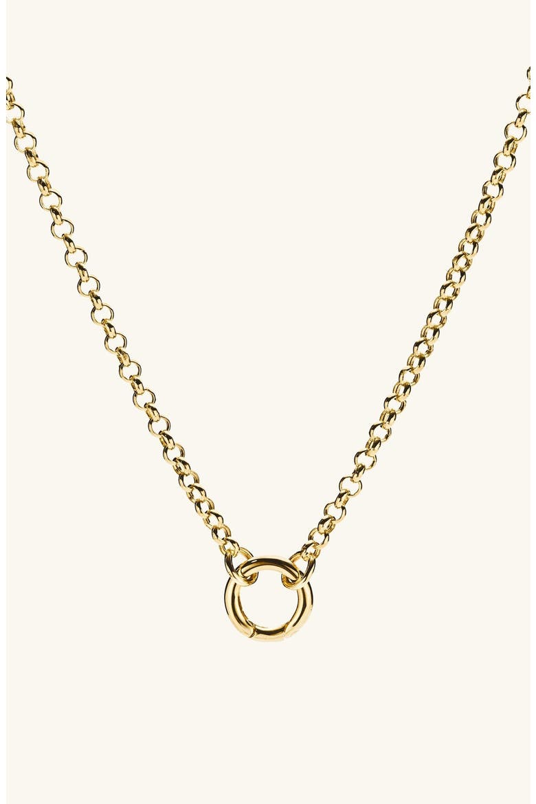 Rolo Chain Charm Necklace, Alternate, color, Yellow Gold