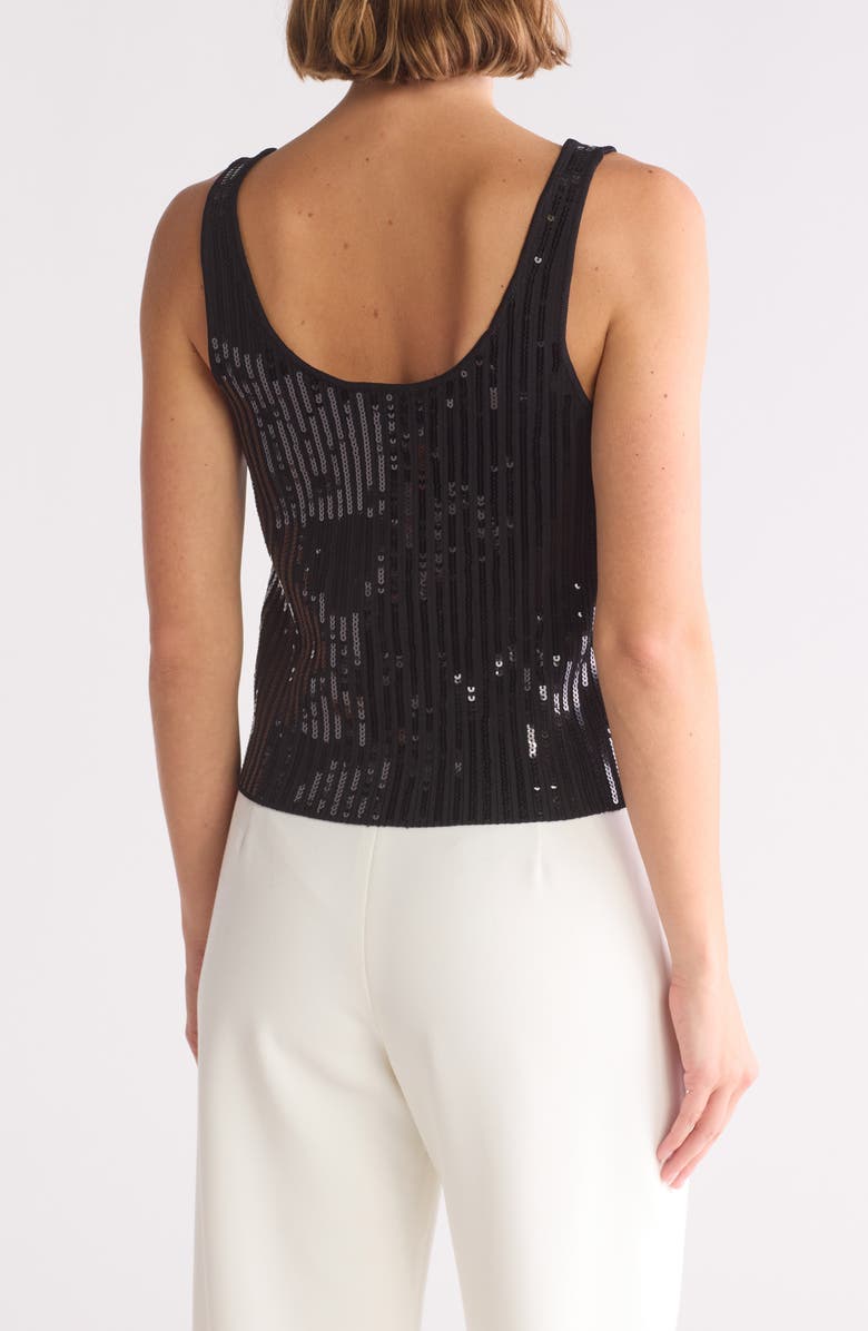 7 For All Mankind Sequin Tank, Alternate, color, Black