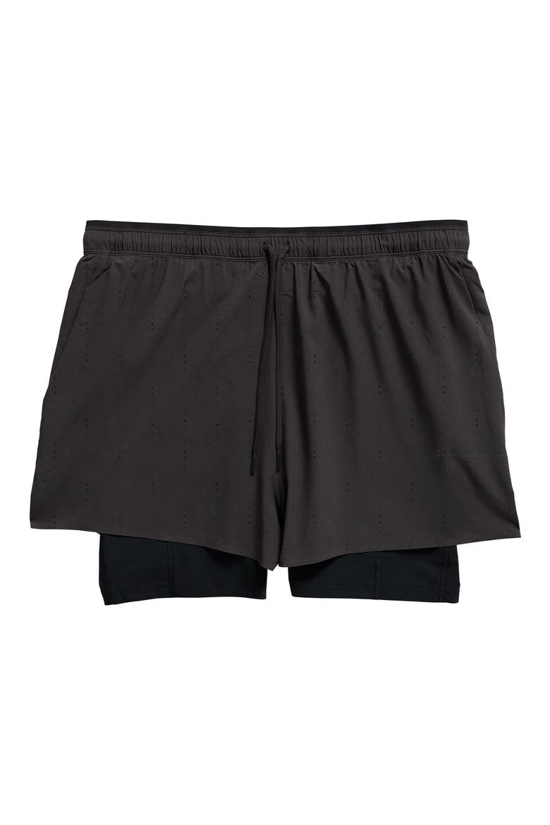 x PAF 2-in-1 Performance Running Shorts, Alternate, color, MOLASSES/ BLACK
