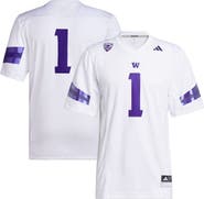 adidas Men's adidas #1 White Washington Huskies Premier Football Jersey