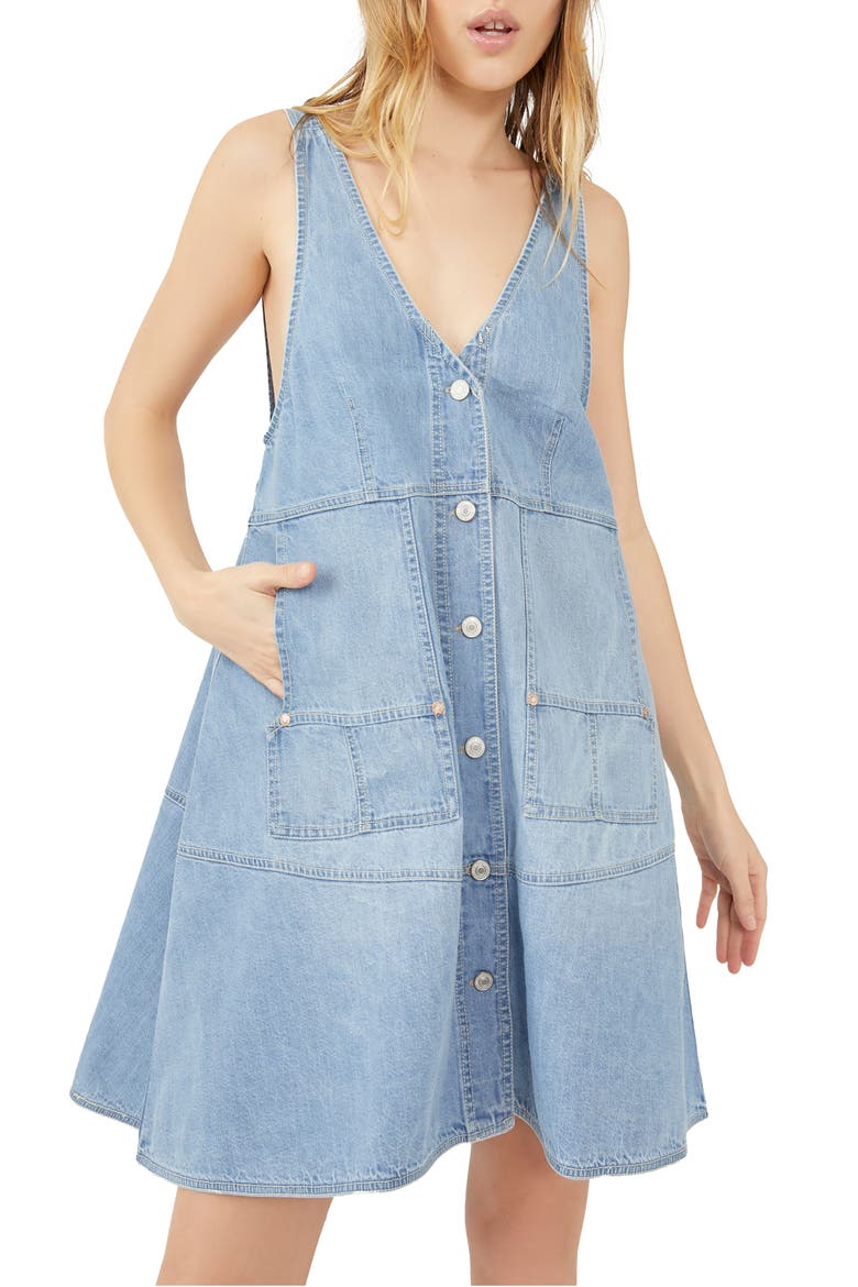 Pocket Full Of Sunshine Sleeveless Dress, Main, color, BLUE BLOOM