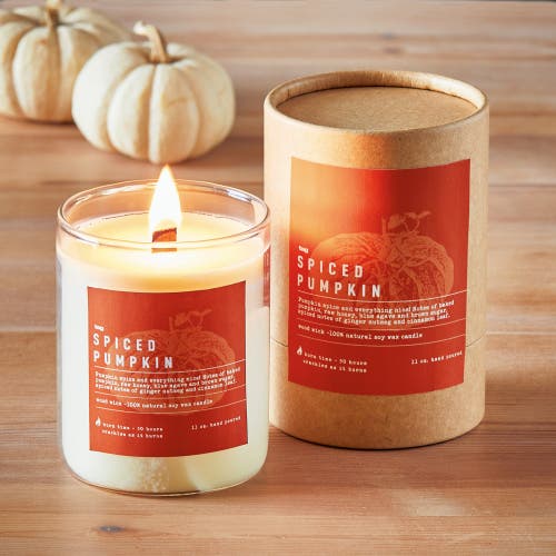 Tag Pumpkin Pie Spice Candle Ivory Soy Wax Perfect For Fall In Neutral