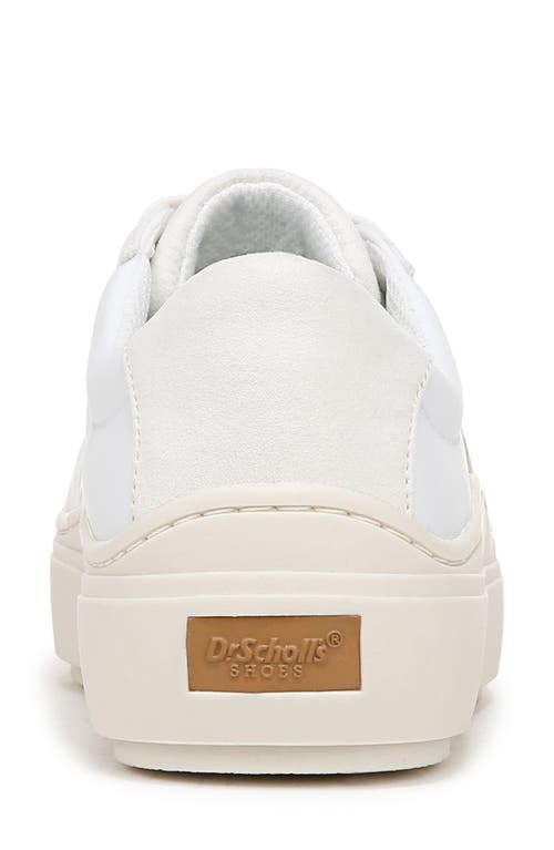 Dr. Scholl's Women's Time Off Win Lace Up Platform Sneakers In White Tofu