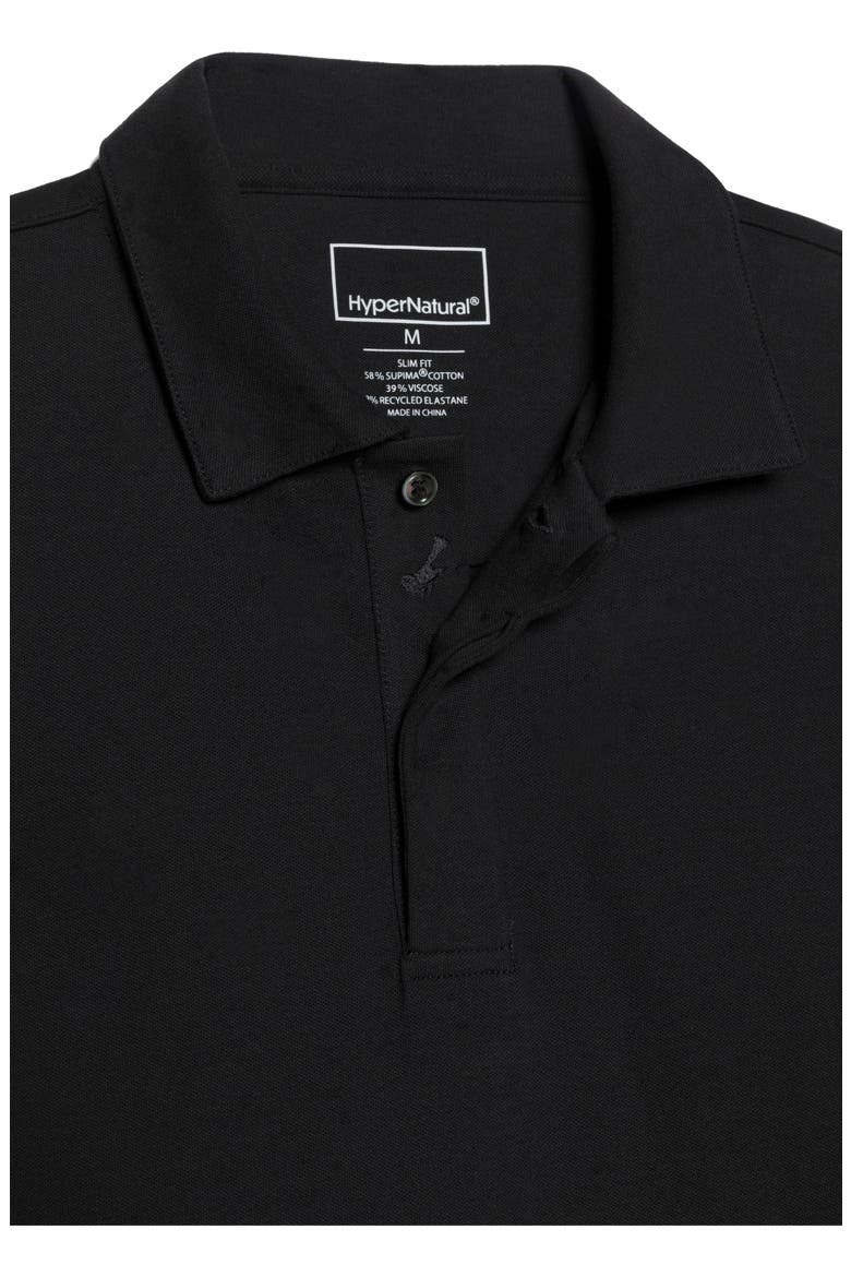 Biscayne Long Sleeve Supima® Cotton Blend Polo, Alternate, color, BLACK BEAUTY