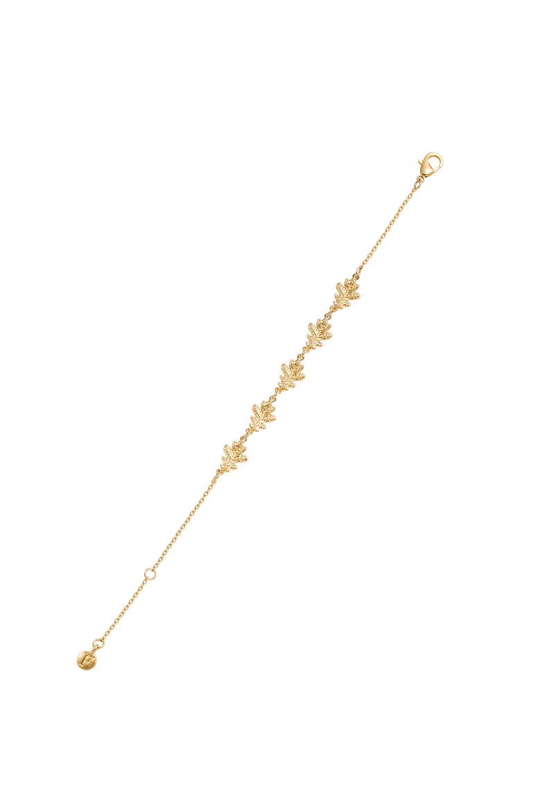 Oak Leaf Gold Bracelet, Alternate, color, Gold