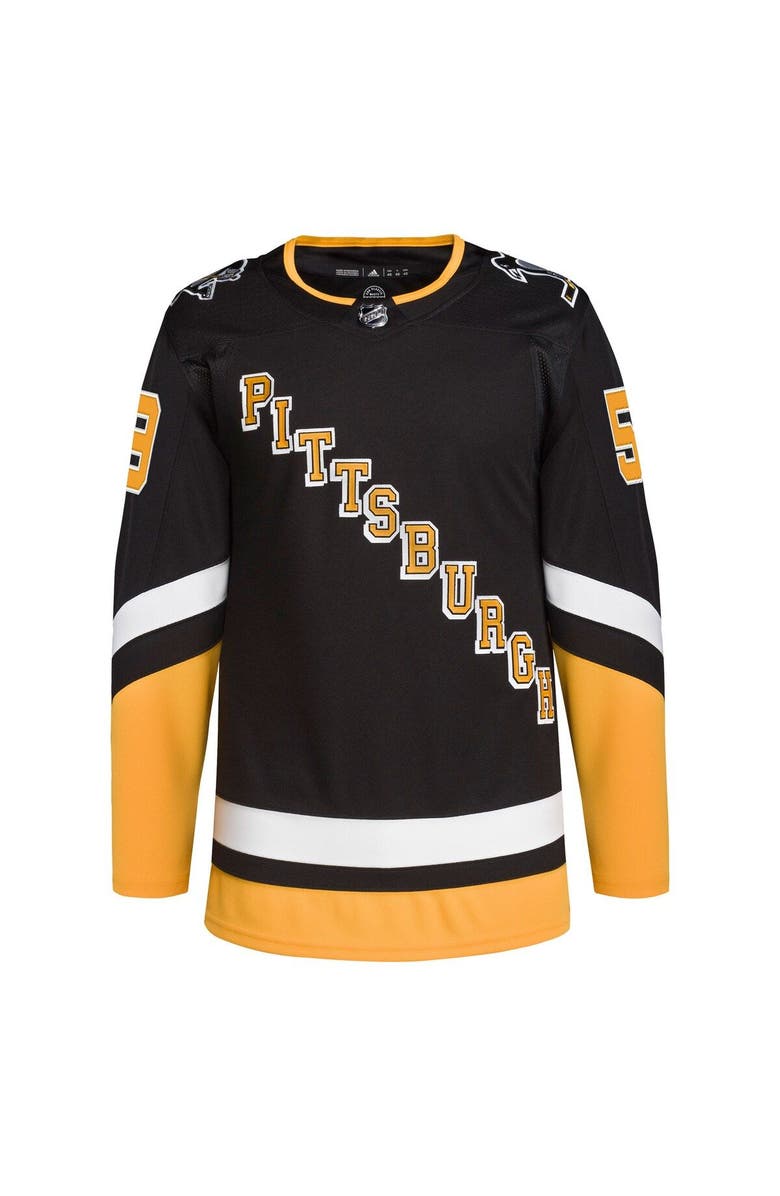 adidas Men's adidas Jake Guentzel Black Pittsburgh Penguins Alternate Primegreen Authentic Player Jersey, Alternate, color, 