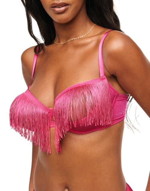 Shop Adore Me Cece Unlined Quarter Cup Bra In Dark Pink