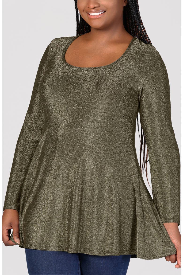 Metallic Tunic Top, Alternate, color, GOLD