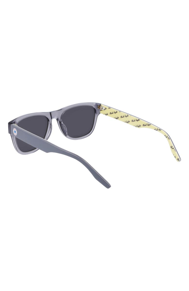 Converse All Star<sup>®</sup> 57mm Rectangle Sunglasses, Alternate, color, Crystal Light Carbon/ Grey