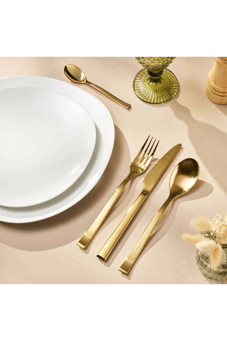 Side PVD Gold 5 Piece Place Setting, Alternate, color, GOLD