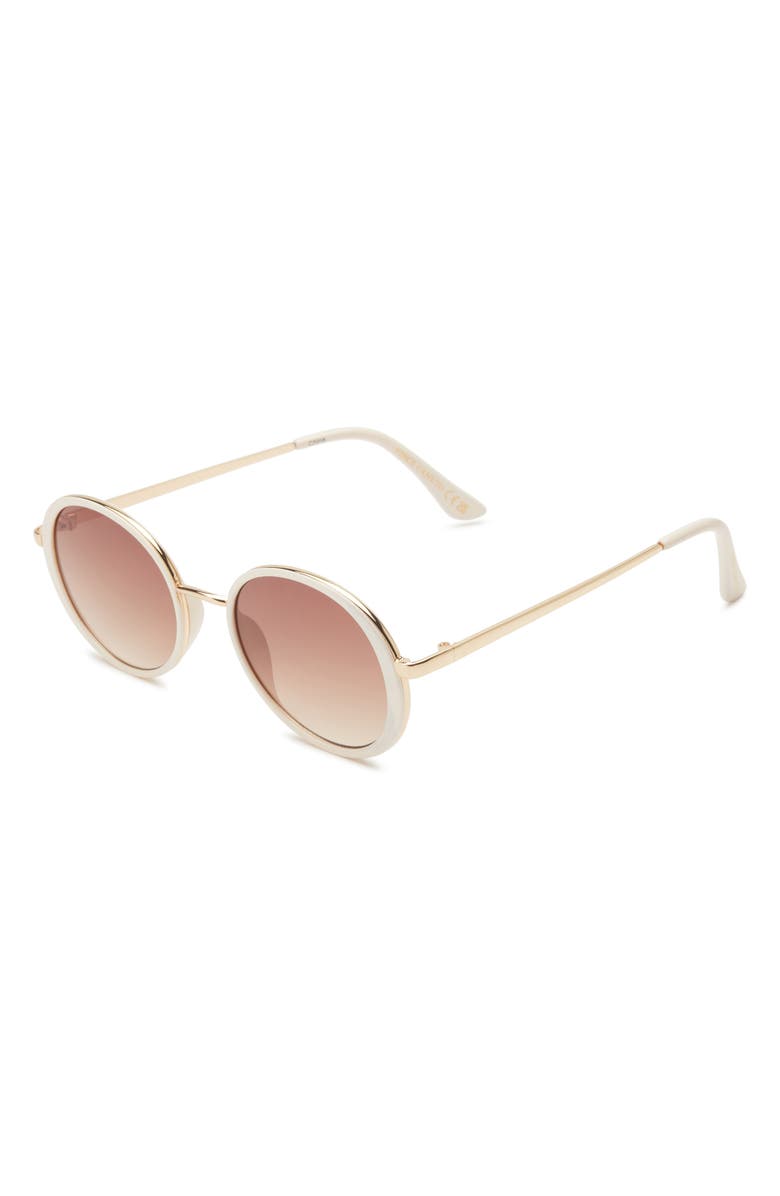 Vince Camuto 50mm Gradient Round Sunglasses, Alternate, color, White
