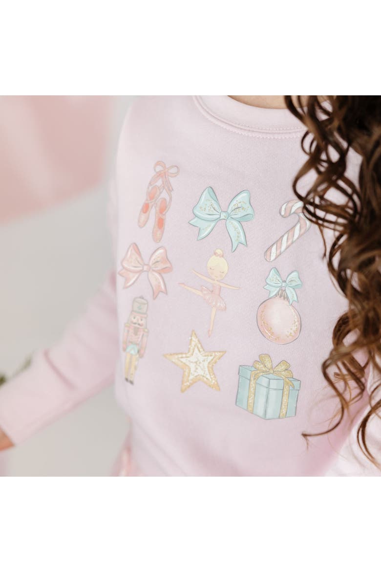 Nutcracker Cutie Christmas Sweatshirt, Alternate, color, Ballet Pink