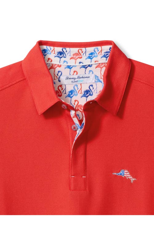Tommy Bahama Flamingo Mingle Islandzone® Piqué Performance Polo