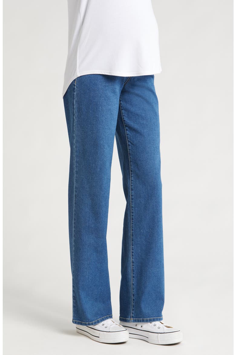Over the Bump Baggy Straight Leg Maternity Jeans, Alternate, color, IMAN