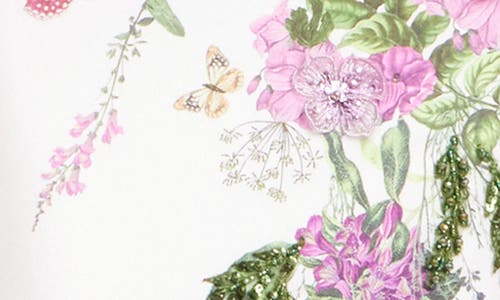 BADGLEY MISCHKA BADGLEY MISCHKA COLLECTION FLORAL STRAPLESS MIKADO COCKTAIL DRESS