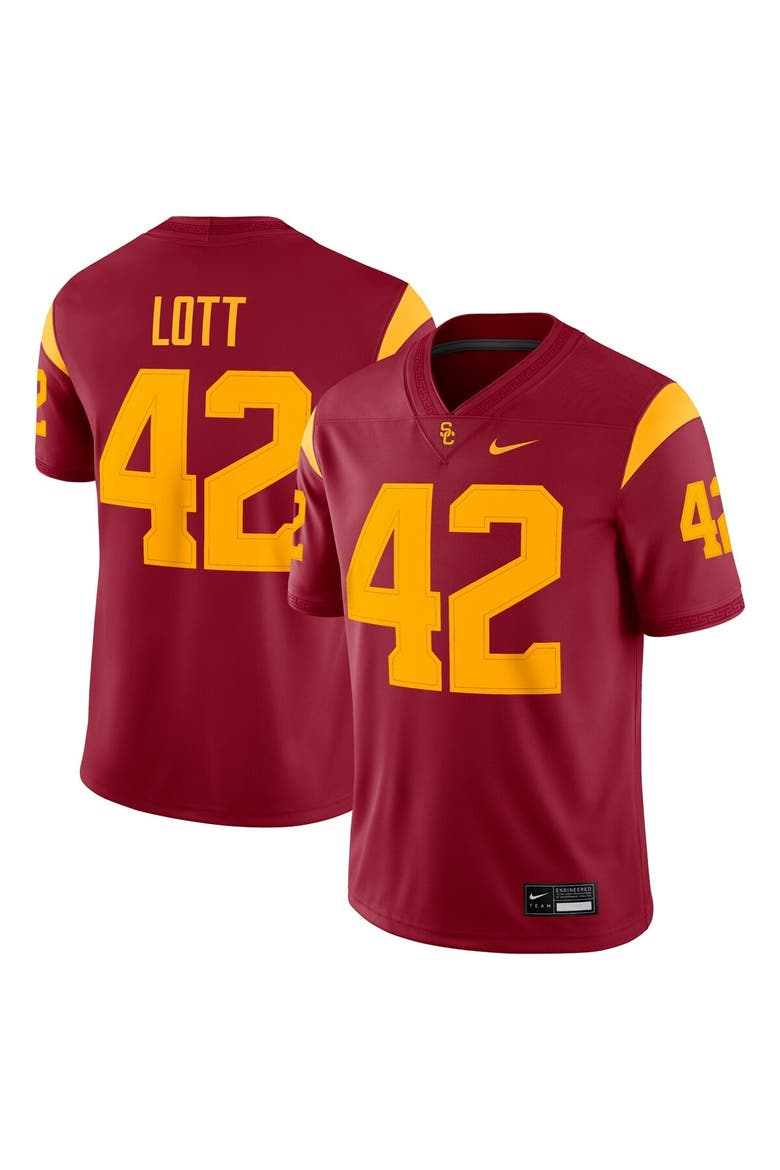 Men's Nike Ronnie Lott Cardinal USC Trojans Alumni Game Jersey, Main, color, Cardinal