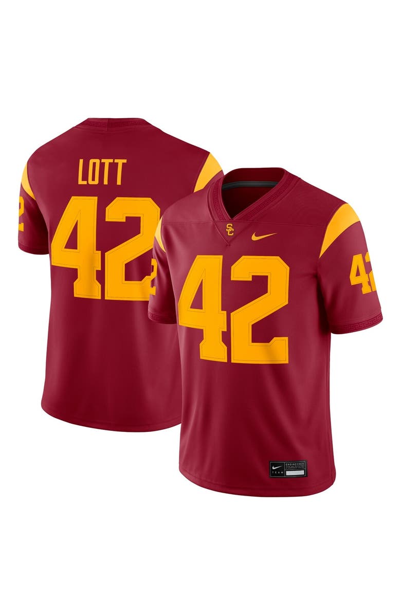 Nike Men's Nike Ronnie Lott Cardinal USC Trojans Alumni Game Jersey, Main, color, Cardinal