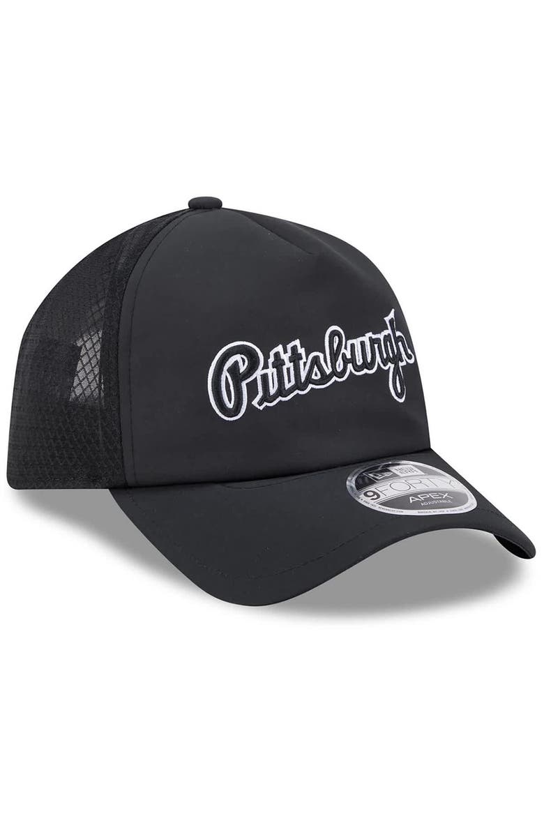 Men's New Era Black Pittsburgh Pirates 2026 Batting Practice Alternate Apex 9FORTY Adjustable Hat, Alternate, color, Black