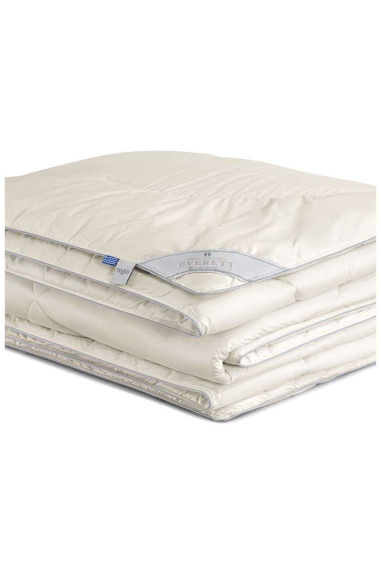 Everett alpaca wool comforter, Alternate, color, White