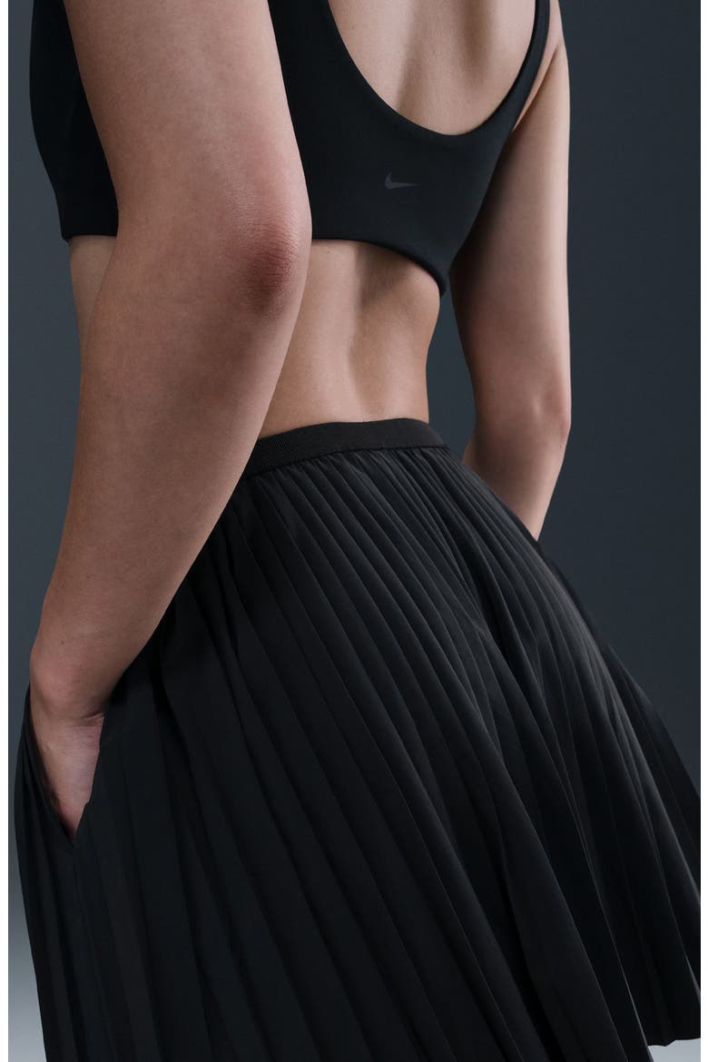 Sportswear Pleated Miniskirt, Alternate, color, 010 BLACK/SAIL