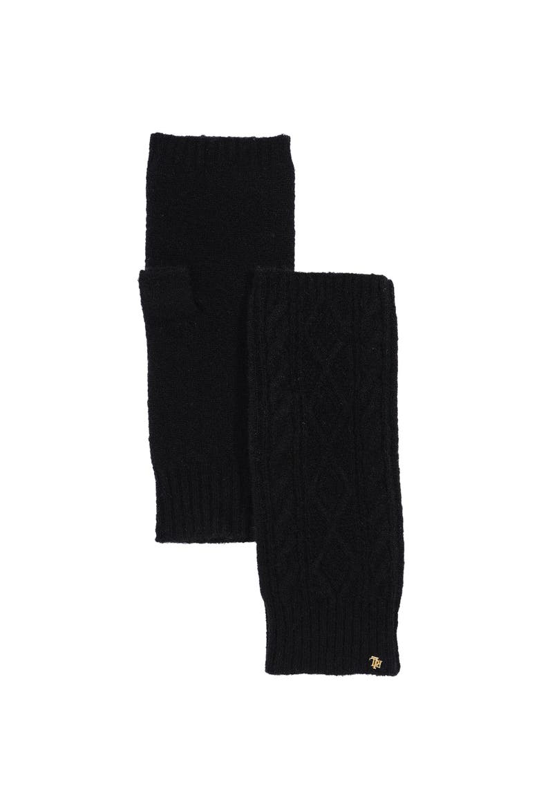 Mini Cable Fingerless Glove, Alternate, color, Black