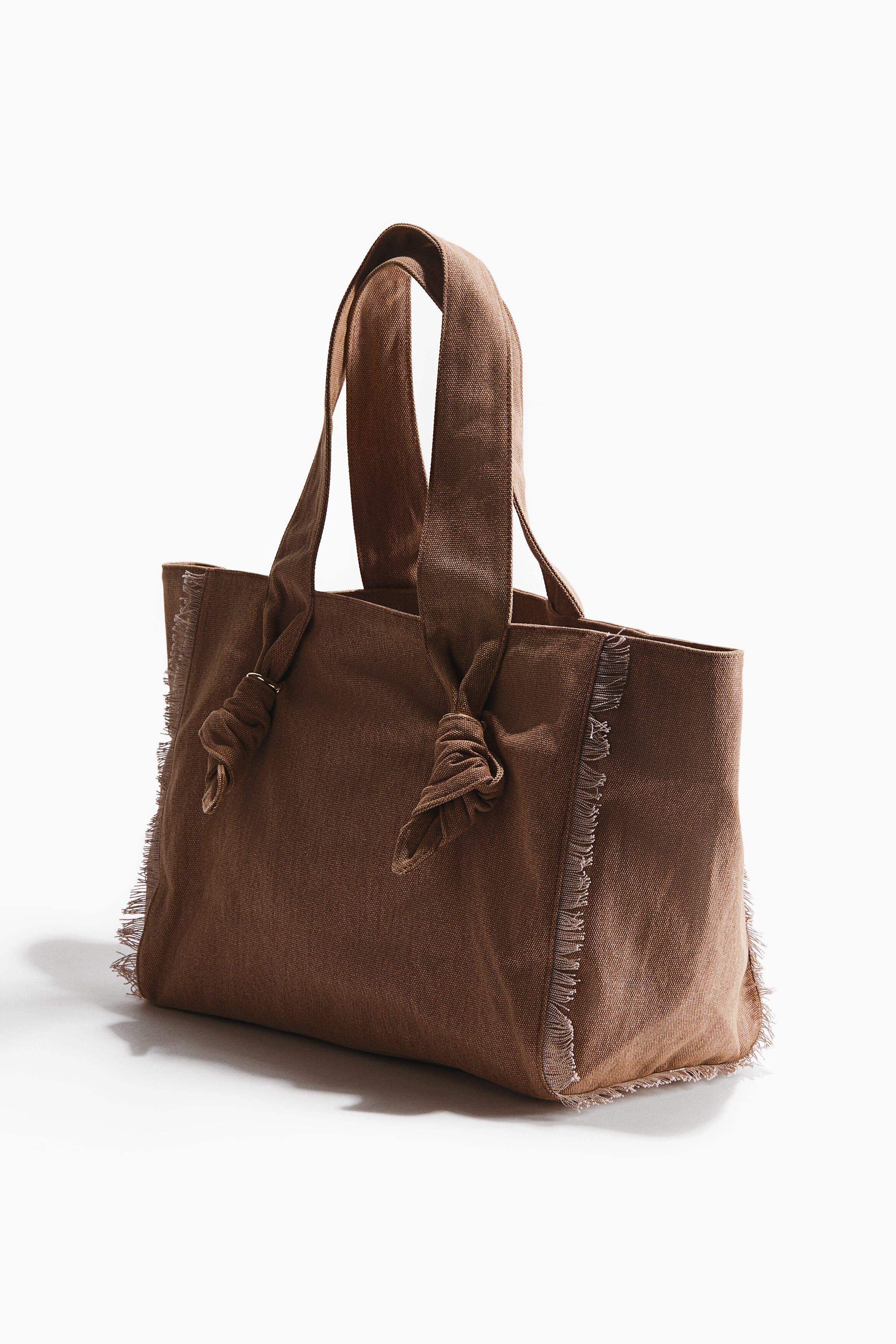 H&M Knot-detail Tote Bag, Alternate, color, Dark Taupe