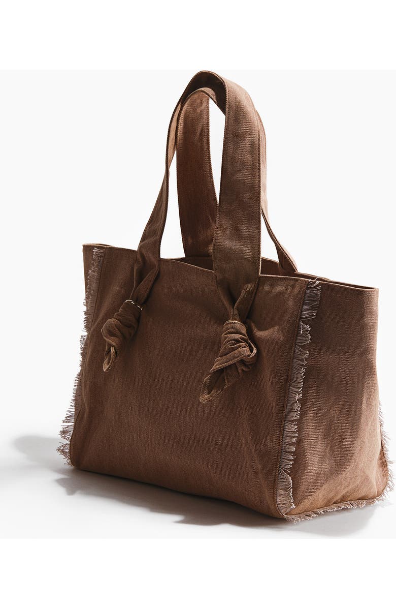 H&M Knot-detail Tote Bag, Alternate, color, Dark Taupe