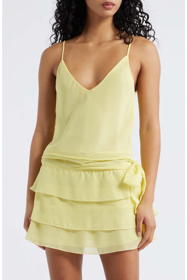Sila Deep V-Neck Camisole, Main, color, YELLOW