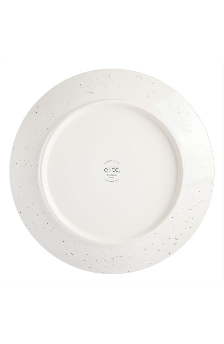 Gibson Elite Ramapo 12 Piece Stoneware Dinnerware Set Speckle, Alternate, color, White