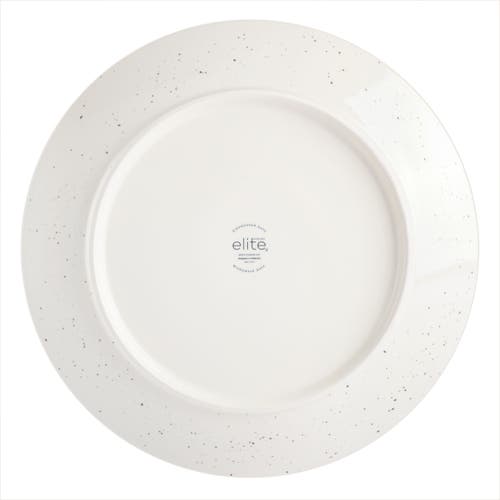 Gibson Elite Ramapo 12 Piece Stoneware Dinnerware Set Speckle In White
