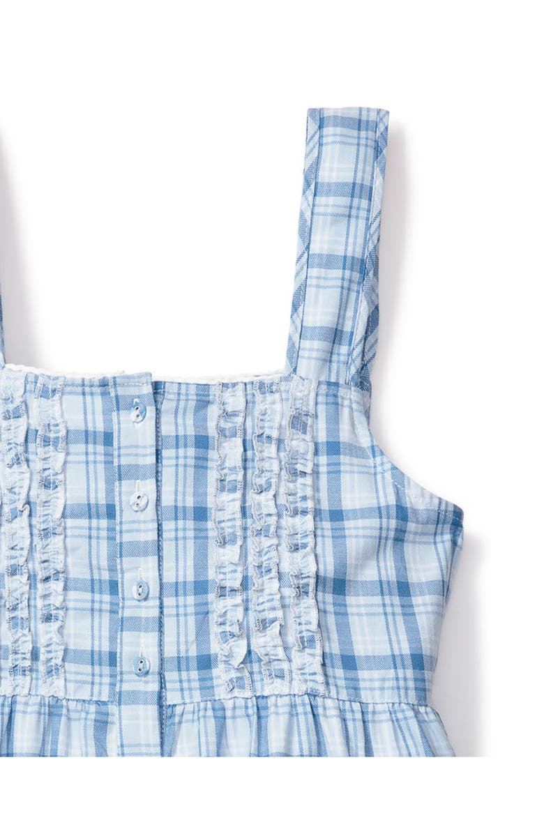 Petite Plume Seafarer Tartan Ruffle Trim Cotton Nightgown, Alternate, color, 