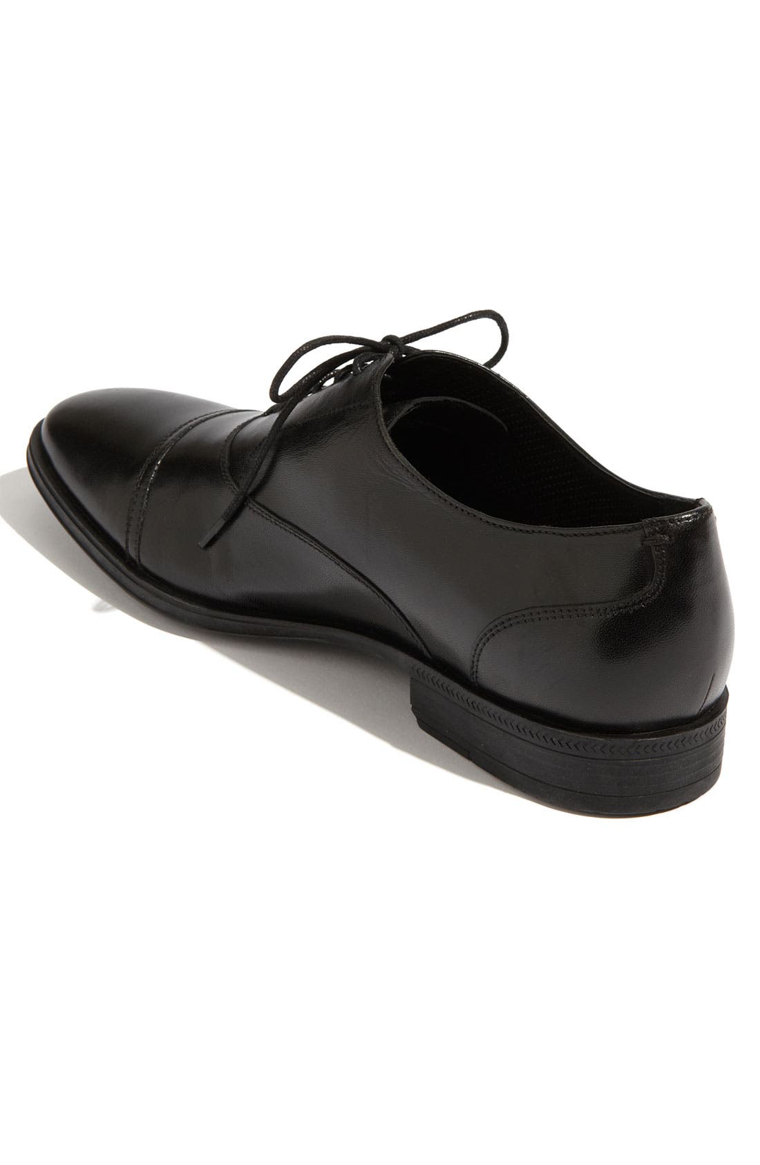 'Air Adams' Cap Toe Oxford, Alternate, color, BLACK NAPPA