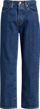 FRAME The Vertical High Waist Ankle Relaxed Straight Leg Jeans