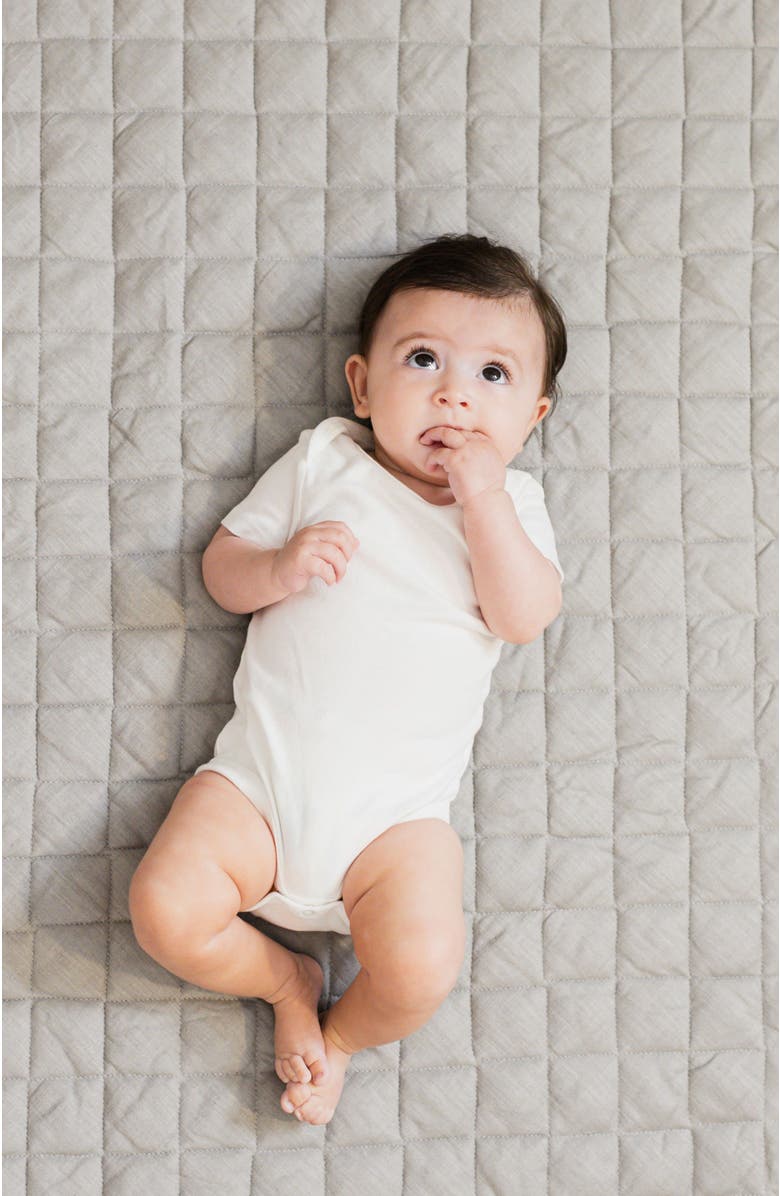 Poppyseed Play Round Linen Play Mat, Alternate, color, Gray