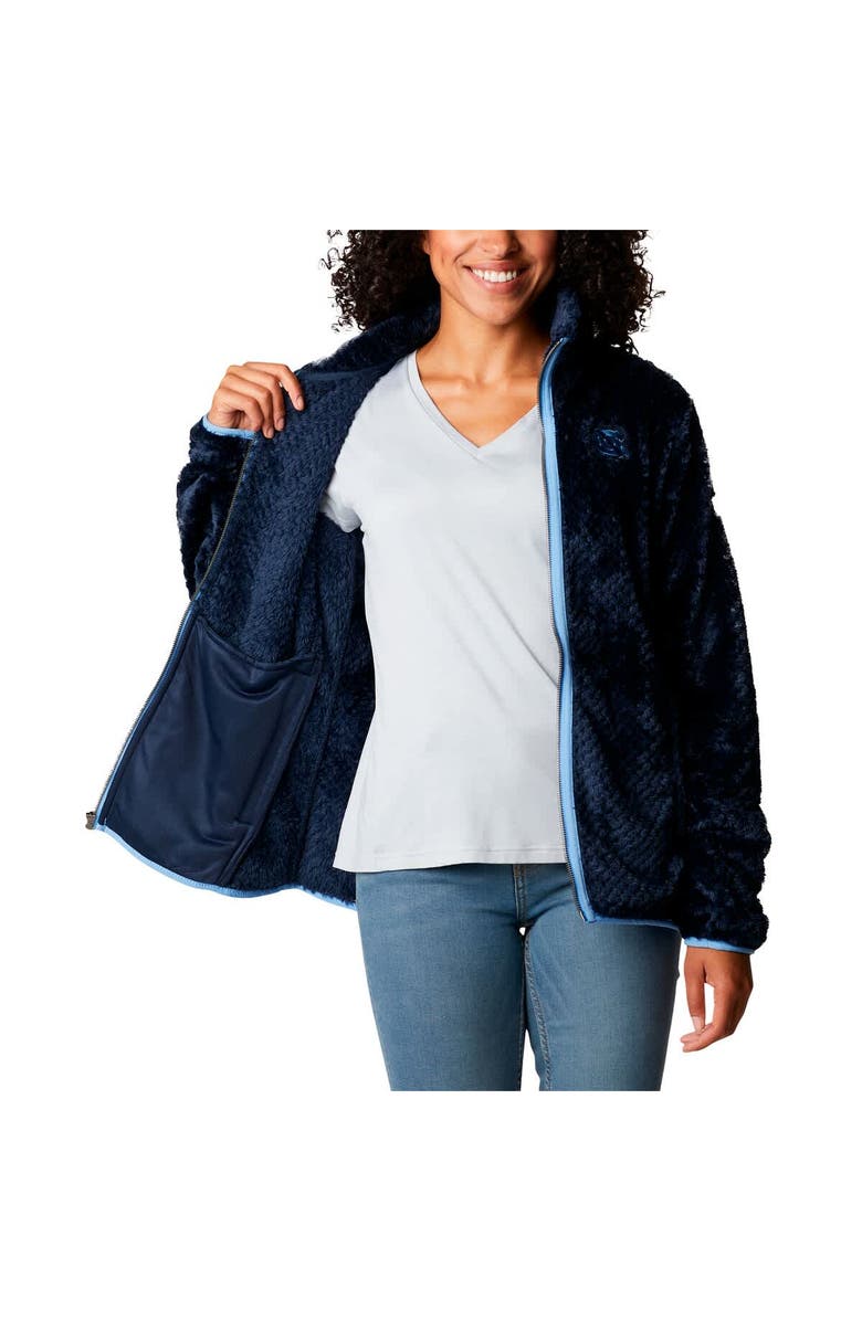 Columbia Women's Columbia  Navy North Carolina Tar Heels Fireside II Sherpa Full-Zip Jacket, Alternate, color, 