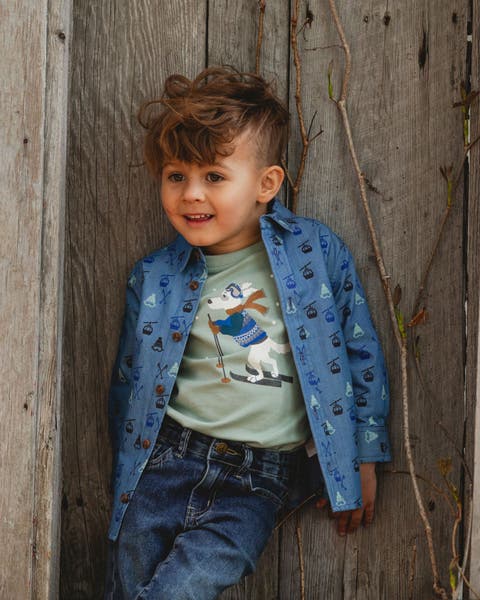 Long Sleeve Organic Cotton Jersey Tee (Little Kid & Big Kid)