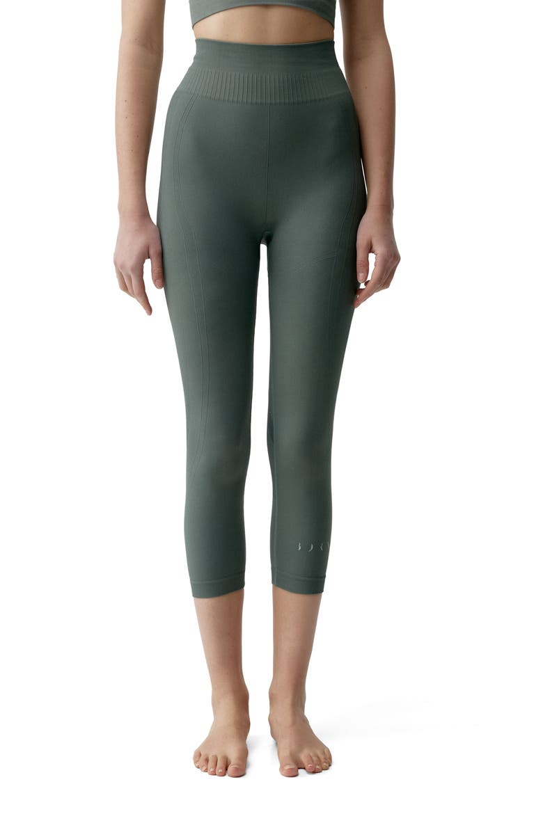 Eris Seamless Capri Sports Legging, Main, color, Tea