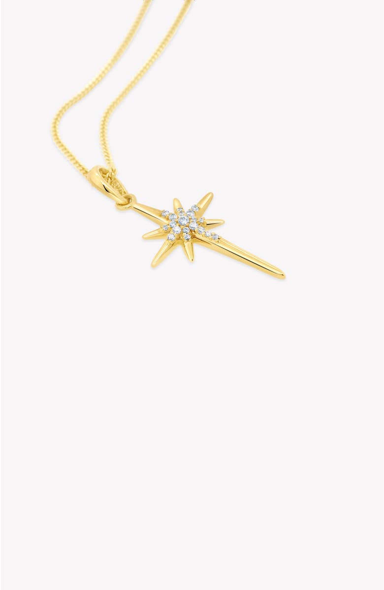 Rizen Jewelry Adoring Star Necklace, Alternate, color, 18K Gold Plated