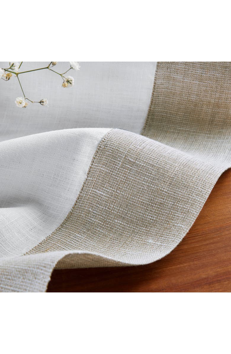 Solino Home Linen Table Throw - Festive Edge, 52" x 52", 52" x 52", Alternate, color, 