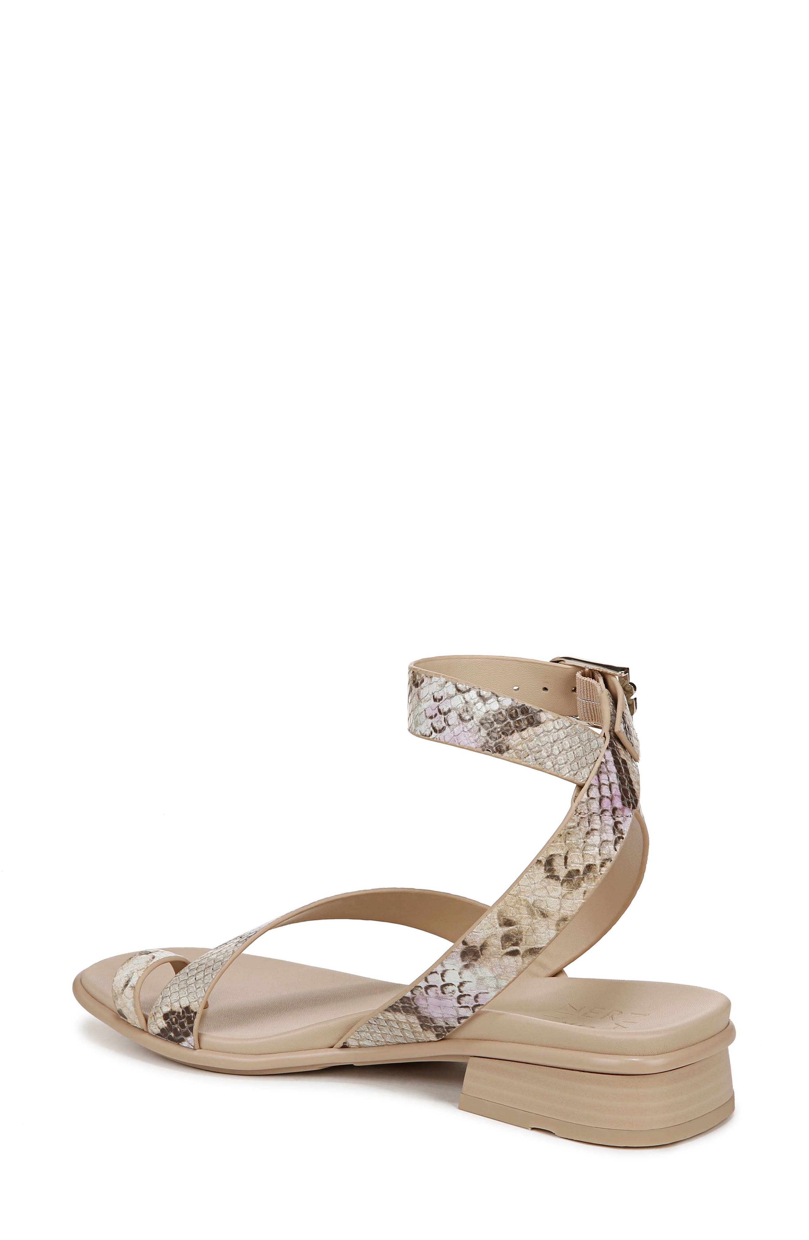 Birch Ankle Strap Sandal, Alternate, color, TAN/ LILAC SNAKE PRINT LEATHER