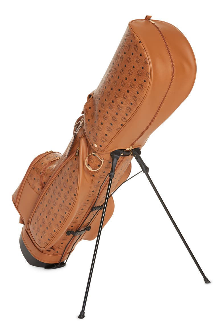 Vintage Visetos Coated Canvas Golf Bag (Nordstrom Exclusive), Alternate, color, COGNAC