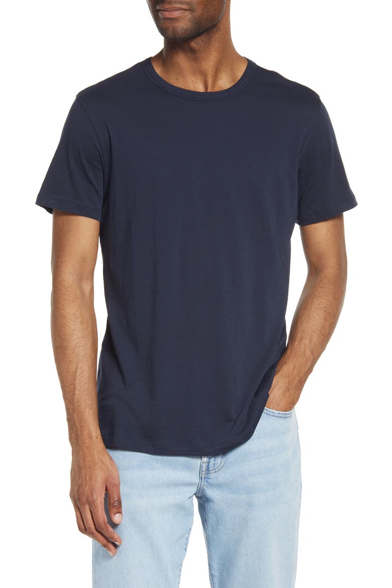 Men's Feather Weight Crewneck T-Shirt, Main, color, NAVY