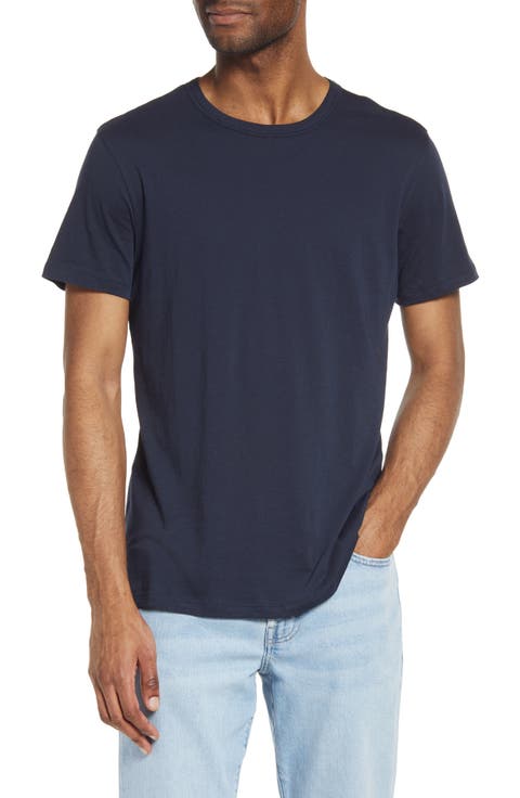 Tシャツ・カットソー 7 For All Mankind 7 For All Mankind Men's T-Shirt, Navy, L : Amazon.co.uk: Fashion