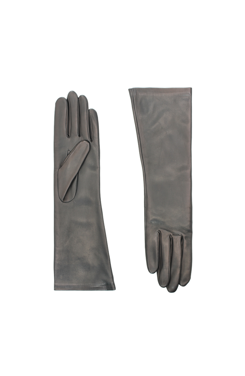 Agnelle Celia Mid-length Lambskin Glove with a Silk Lining, Main, color, Noir