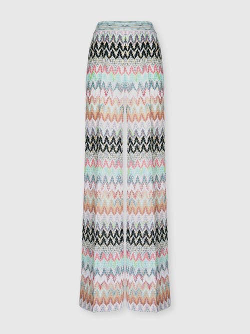 Missoni Wide-leg Trousers In Viscose And Cotton Lamé Lace Motif in Multicoloured at Nordstrom, Size 42