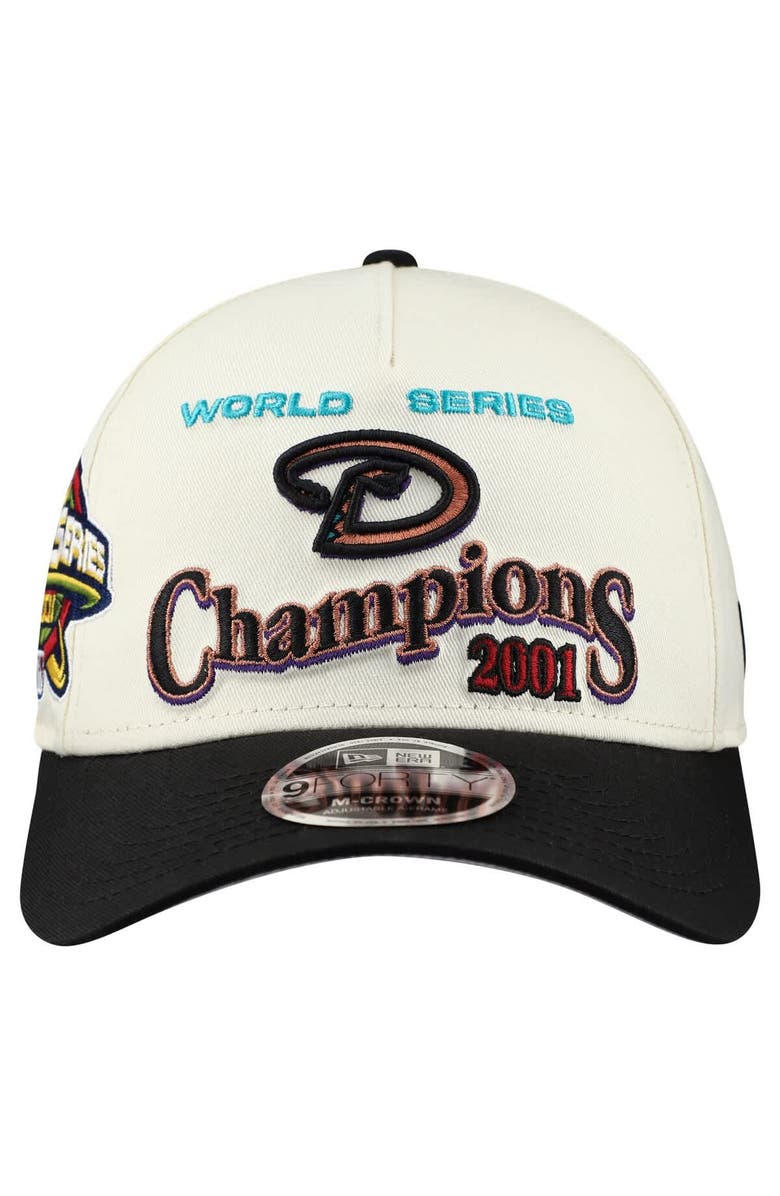 New Era Men's New Era Cream/Black Arizona Diamondbacks World Series 9FORTY M-Crown A-Frame Adjustable Hat, Alternate, color, Cream