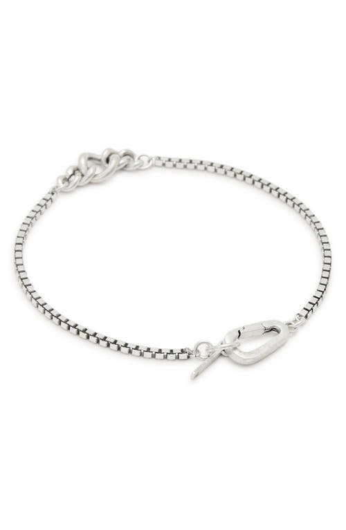 Shop Allsaints Curb Chain Bracelet In Warm Silver